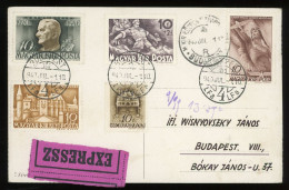 1940. 6db Különféle 10f-es, Helyi Expressz Képeslapon! (Visnyovszki Gyűjteményből) - Storia Postale