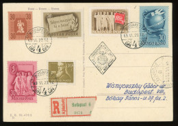 1949. . 6db Különféle 30f-es, Helyi Ajánlott  Képeslapon! (Visnyovszki Gyűjteményből) - Storia Postale