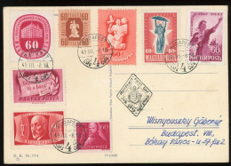 1949. 8db Különféle 60f-es, Helyi  Képeslapon! (Visnyovszki Gyűjteményből) - Covers & Documents
