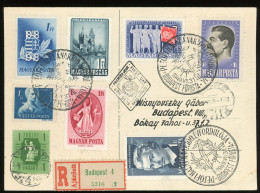 1949. 8db Különféle 1Ft-os, Helyi Ajánlott Képeslapon! (Visnyovszki Gyűjteményből) - Storia Postale