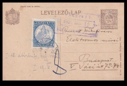 BUDAPEST 1924. Helyi 200K Val Kiegészített Díjjegyes Lap. Dr Herzog Ferenc (1879-1952) Corvin-koszorús  Orvos, Belgyógyá - Storia Postale