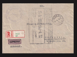 MAKÓ 1951. Expressz Ajánlott Levél Budapestre - Covers & Documents