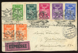 BUDAPEST 1937. Dekoratív Esxpressz Levél Pozsonyba Küldve - Briefe U. Dokumente