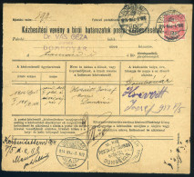 DOMBÓVÁR 1914. Dekoratív Kézbesítési Vevény - Lettres & Documents