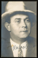 SZÍNÉSZ  Kabos  Gyula  Aláírt Fotós Képeslap ,1925. Ca Strelisky - Hongrie