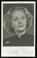 SZÍNÉSZNŐ Orosz Júlia S Aláírt Fotós Képeslap ,1935. Ca - Hongarije