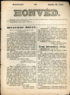 KOLOZSVÁR 1849.04.20. Honvéd, Lap 97. Száma, Komplett - Documentos Históricos