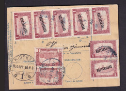 MEZŐTÚR 1920. Csomagszállító, Azonos Címletű Vegyes Bérmentesítéssel Kispestre - Storia Postale