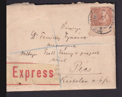 PÉCSVÁRAD 1905. Expressz Levél, Tartalommal Pécsre Küldve - Cartas & Documentos