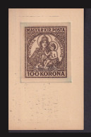 1921 Koronás Madona 100K Sorszámozott Libellus Emléklap (1.000 Példány Készült) Használatlan - Storia Postale