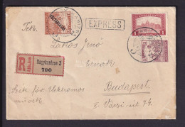 NAGYKANIZSA 1918. Expressz Ajánlott Levél Budapestre - Storia Postale