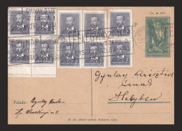 KISKUNFÉLEGYHÁZA 1934. Dekoratív Levlap Országzászló Avataás, Alk. Bélyegzéssel - Lettres & Documents