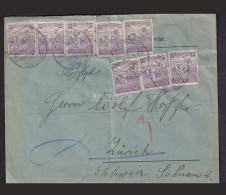 KAPOSVÁR 1924. Inflációs Levél Svájcba Küldve - Briefe U. Dokumente