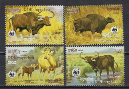 Kampuchea 1986 Animaux Sauvages WWF (35) Yvert N° 695 à 698 Oblitérés Used - Kampuchea