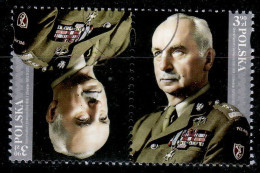 POLAND 2023  GENERAL K. SOSNKOWSKI TETE-BECHE USED - Used Stamps