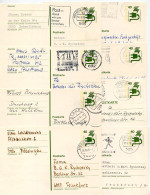 Germany, West 1976 8 Used 40pf. Electrical Safety Postal Cards; Mix Of Postmarks & Slogan Cancels - Postkaarten - Gebruikt