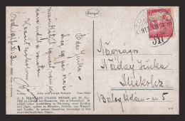 1918. Képeslap Ózd-Bánréve Mozgóposta Bélyegzéssel - Cartas & Documentos