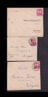 1882-97. 3db Szép Krajcáros Hölgy Boríték - Covers & Documents