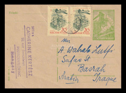 BUDAPEST 1960. Kiegészített Díjjegyes Levlap Irakba Küldve - Covers & Documents