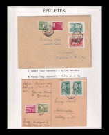 1956. 2db érdekes Küldemény , Épületek 8 és 12f  ( Visnyovszki 8f és 12f-es Kiállítási Anyagból ) - Lettres & Documents