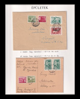 1956. 2db érdekes Küldemény , Épületek 8 és 12f  ( Visnyovszki 8f és 12f-es Kiállítási Anyagból ) - Covers & Documents