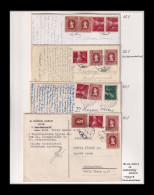 1947 . Vegyes Bérmentesítése 8+12f Kombinációkkal  ( Visnyovszki 8f és 12f-es Kiállítási Anyagból ) - Lettres & Documents