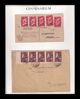 1950.  Centenáriumrv 8 és 12f-es Kombinációk  ( Visnyovszki 8f és 12f-es Kiállítási Anyagból ) - Lettres & Documents