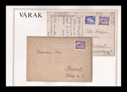 1962. Várak  8f és 12f-es Kombinációk 5db. Küldemény ( Visnyovszki 8f és 12f-es Kiállítási Anyagból ) - Lettres & Documents
