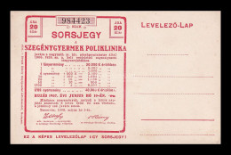 1907. Képeslap Sorsjeggyel - Hungary