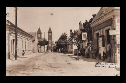 Balatonfüred 1932.  Országút, Fekete György Vegyeskereskedése, üzletek, Ritka Fotós Képeslap - Hongarije