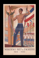 ZÁGRÁB 1934. Sokol Propaganda Képeslap - Croatie