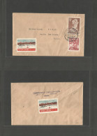 ICELAND. 1959 (9 July) Hafnafind - USA, Berlin, New Jersey. Fkd Env + Special Harbour Color Anniversary. 1908-58 (front  - Sonstige & Ohne Zuordnung