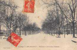 CPA 11 LA NEIGE A CARCASSONNE / BOULEVARD COMMANDANT ROUMENS - Carcassonne