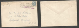 IRAQ. 1955. American Embbassy. Baghdad - USA, Bethesaida, Maryland. 5 Ms Ovptd Unsealed Transit Washington Cancelled (De - Iraq