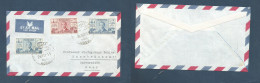 IRAQ. 1955 (26 Nov) Mosul - Sarre, Saarbrucken Regist Air Multifkd Env. Bilingual Cachet At 41 Fils Rate. Oil Conference - Iraq