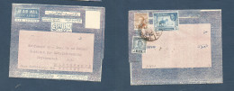 IRAQ. 1955 (1 Sept) Baghdad - Sarre, Saarbrucken. Reverse Multifkd Air Lettersheet, Tied Cds At 29 Fils Rate. Fine. Via  - Iraq