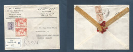 IRAQ. 1957 (14 Febr) Baghdad - West Germany, Hermannstein. Registered Multifkd Env At 84 Fils Rate. Clinical Laboratory. - Irak