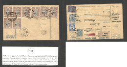 IRAQ. 1916 (19 Apr) Sopron - Mossul, Iraq (1 Aug 17) Multifkd Package Stat Card + 3 Adtls + Arrival (x8) Turkish PO Stam - Irak