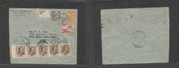 IRAQ. 1949 (4 Sept) Baghdad - Aden Camp, Main Baxa, Yemen. Air Multifkd Envelope. Via Karachi, Pakistan (24 Sept) Arriva - Iraq