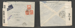 IRAQ. 1943 (9 Sept) Basrah - Canada, Kelowna, BC. Multifkd Air WWII Censored Envelope At 90 Fils Rate. Special Air Cache - Irak