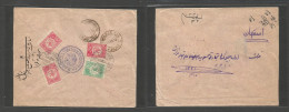 IRAQ. 1912 (12 Nov) Turkish Postal Admin. Bagdad - Persia, Ispahan. Reverse Multifkd Comercial Envelope, Tied Cds, At 70 - Iraq