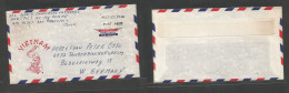 INDOCHINA. C. 1968-70. US Troops In Vietnam. SF APO 96307. Air Postage PAID Cacheted Vietnam Illustrated Envelope. Usage - Autres - Asie