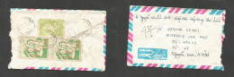 INDOCHINA. 1983 (21 April) North Vietnam, Canrem - Czechoslovakia. Air Reverse Multifkd Envelope At 2,30d Rare Tied Cds. - Altri - Asia