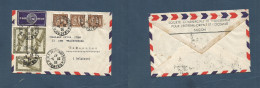 INDOCHINA. 1947 (23 Aug) Saigon - Belgium, Bruxelles. Air Multifkd Env. VF Condition. - Altri - Asia