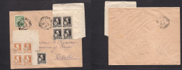 INDOCHINA. 1931. Rural Post Cai Yon - Cantho. Single Fkd Env + Taxed + Arrival (x9) P. Dues, Tied "T" Gourgeous Item. - Altri - Asia