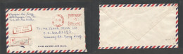 INDOCHINA. 1981 (3 Jan) Vietnam. Boat People. Ho Chi Minh - Hong Kong. Registred Air Machine Fkd Env. Scarce Historical  - Altri - Asia