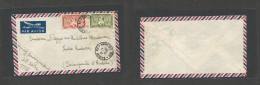 INDOCHINA. 1951 (13 Febr) Saigon - ANDORRA Principado. Air Multifkd Comercial Envelope. Rarity Destination Usage. Milita - Autres - Asie