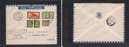 INDOCHINA. 1948 (9 May) Reopening Airlink, Hanoi - Hong Kong. Air Multifkd Envelope + Air Cachet. - Autres - Asie