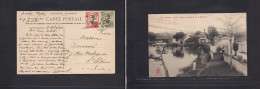 INDOCHINA. 1918 (23 Oct) Baolae, Tonkin - France, St. Etienne. Multifkd Ppc Incl Red Cross Issue, Tied Cds. Fine. WWI. - Autres - Asie