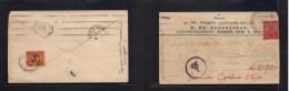 INDOCHINA. 1935 (24 Sept) India - Travinh (11 Nov) Fkd Taxed Comercial Envelope, Arrival Postage Due On Reverse Ovptd 4c - Altri - Asia